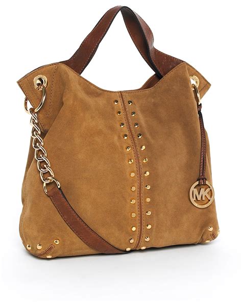 michael kors browns purse|Michael Kors brown suede purse.